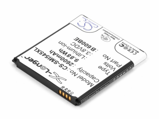 

Аккумулятор CameronSino CS-SMI545XL для Samsung B600BC, B600BE, EB485760LU, Li-Ion, 2600, 3.7V, NFC (P104.01380), CS-SMI545XL