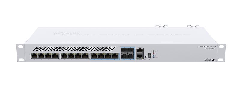 Коммутатор MikroTik Cloud Router Switch 312-4C+8XG-RM, 8x10 Гбит/с, SFP/uplink: combo RJ-45/SFP+x4