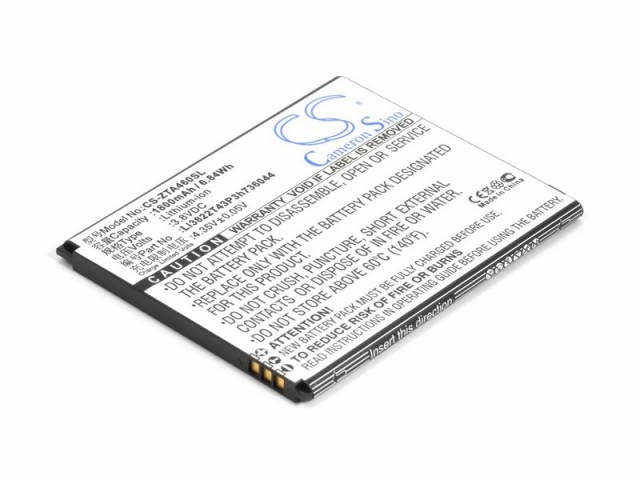 

Аккумулятор CameronSino CS-ZTA460SL для ZTE Blade A460, L4 (Li3822T43P3h736044), Li-Ion, 1800, 3.8V (P104.01449), CS-ZTA460SL
