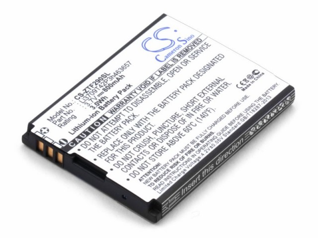 

Аккумулятор CameronSino CS-ZTF290SL для МТС Trendy Touch 547 (Li3708T42P3H463657), Li-Ion, 800, 3.7V (P104.01459), CS-ZTF290SL