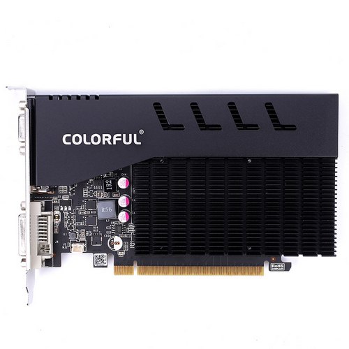 Видеокарта Colorful NVIDIA GeForce GT710, 1Gb DDR3, 64bit, PCI-E, VGA, DVI, HDMI, Retail (GT710 NF 1GD3-V)