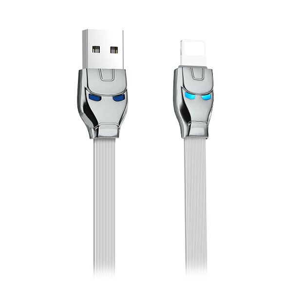 

Кабель USB -Lightning, HOCO, 1.2m, серый, U14 Steel man (85382)