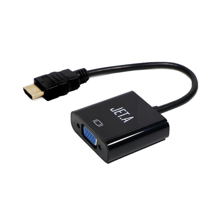 

Кабель-переходник (адаптер) HDMI(19M)-VGA(15F), 23 см, черный Jet.A