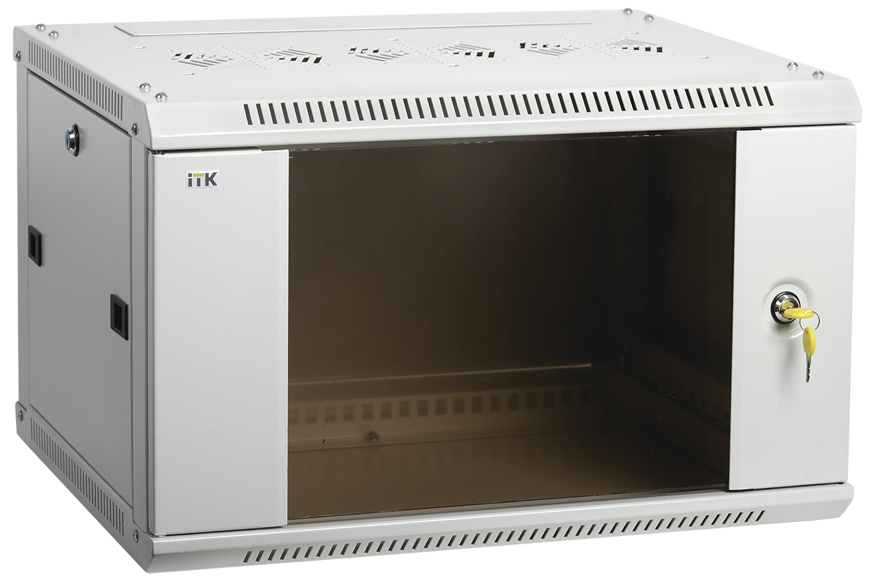 

Шкаф телекоммуникационный настенный 6U 600x600 мм, стекло, серый, разборный, ITK LINEA N (LWR3-06U66-GF)