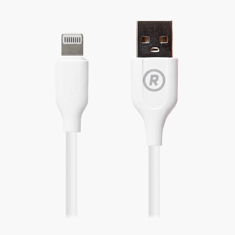 Кабель USB-Lightning(8-pin), RockBox, 1m, белый (RC-L01)