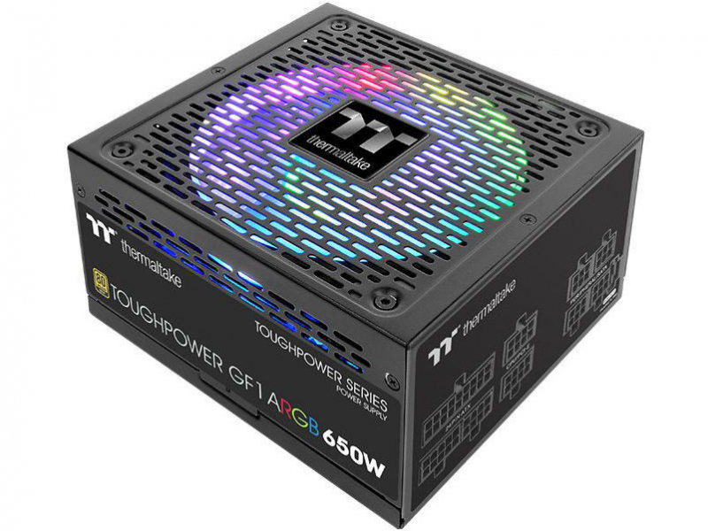 Блок питания 650 Вт, Thermaltake Toughpower GF1 ARGB, 140 мм 80 Plus Gold
