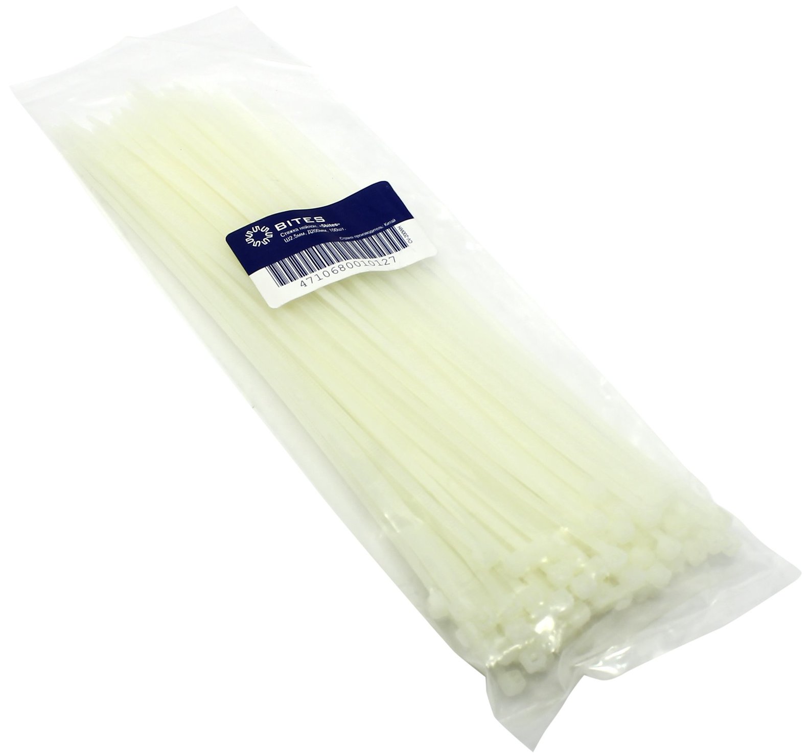 Стяжка 5bites, 2.5 мм x 200 мм, 100 шт. (CV-200WH)