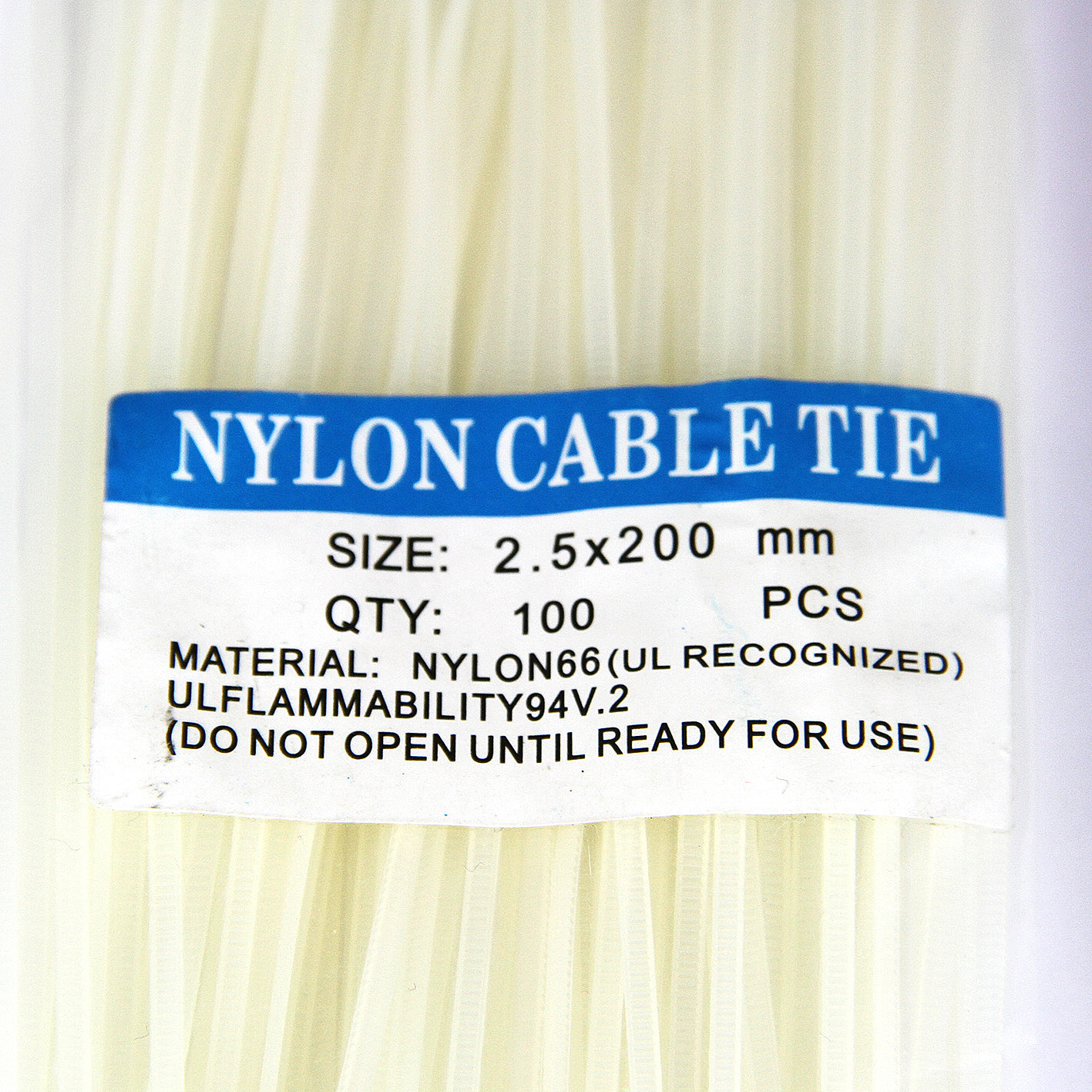 

Стяжка Telecom, 200мм x 2.5мм, 100шт., белый (TIE2.5X200MM-W)