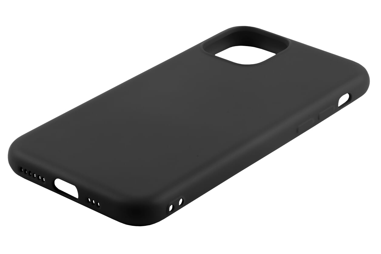 Чехол-накладка Red Line Auckland для смартфона Apple iPhone 11 Pro Max, силикон/микрофибра, черный