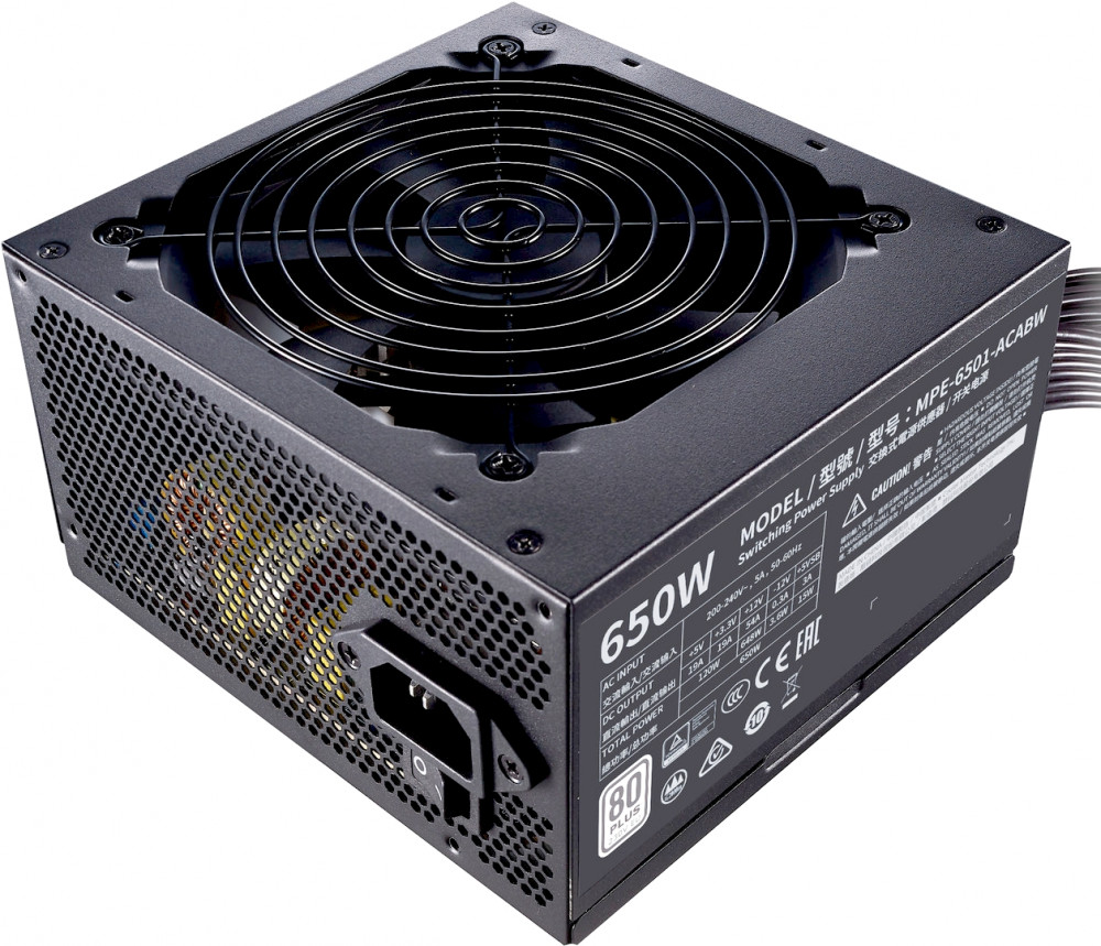 Блок питания 650 Вт, CoolerMaster MWE White V2, 120 мм