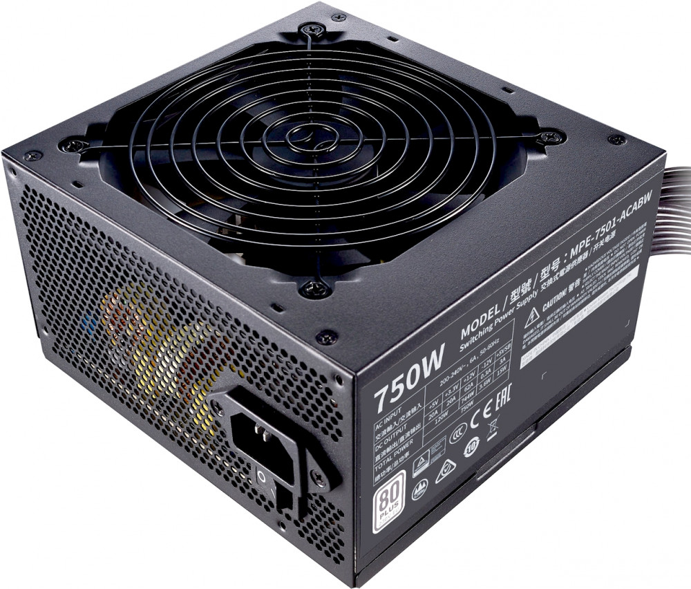 

Блок питания 750 Вт ATX CoolerMaster MWE White V2, 120 мм (MPE-7501-ACABW-EU), MWE White V2