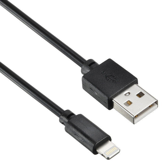 

Кабель USB2.0(Am)-Lightning 8-pin, DIGMA , 1.2m, черный (1084553)