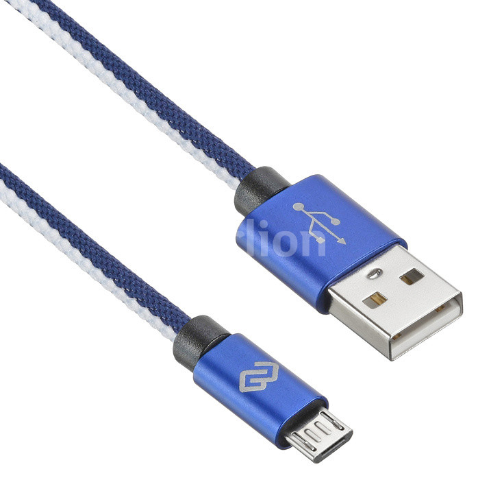 Кабель USB 2.0(Am)-Micro USB , 1.2 м, синий Digma