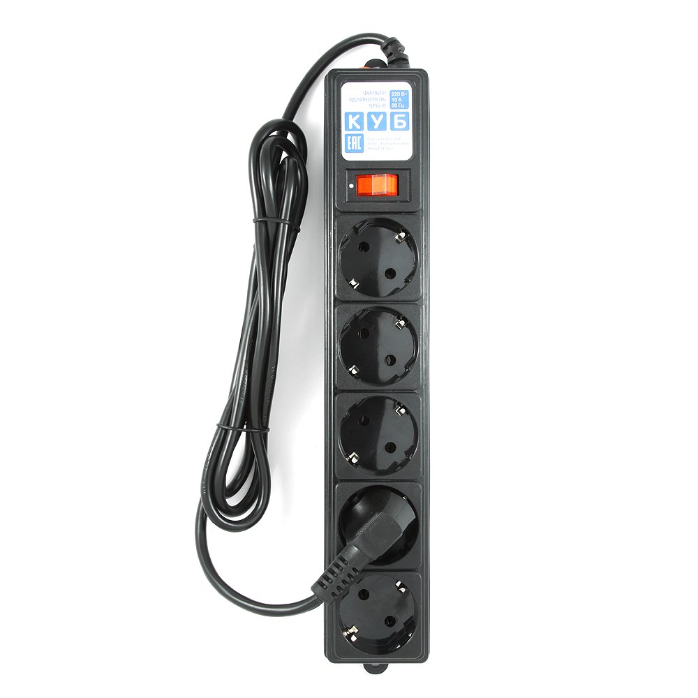 

Сетевой фильтр PowerCube, 5-розеток, 1.9м, черный (SPG-B-6-BLACK(ОТКР)), 0
