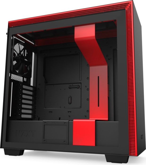 Корпус NZXT H710, ATX, Midi-Tower, 2xUSB 3.0, черный/красный, Без БП (CA-H710B-BR)