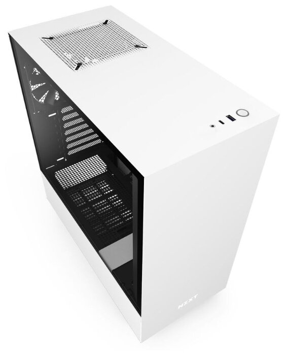 

Корпус NZXT H510 White/black, ATX, Midi-Tower, USB 3.0, белый, без БП (CA-H510B-W1), H510 White/black