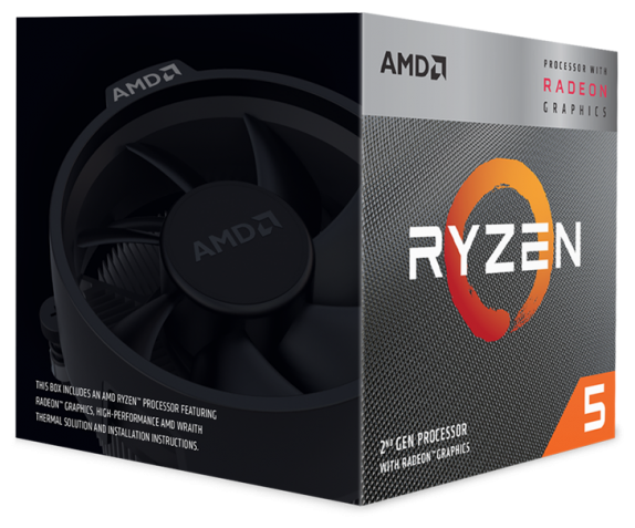 

Процессор AMD Ryzen 5-3400G Picasso, 4C/8T, 3700MHz 4Mb TDP-65W SocketAM4 BOX (YD3400C5FHBOX), 3400G