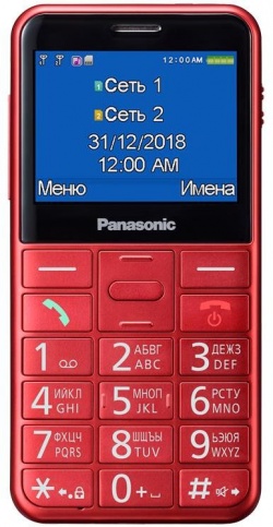 

Мобильный телефон Panasonic TU150, 2.4" 320x240 TFT, BT, 2-Sim, 1400 мА·ч, micro-USB, красный (KX-TU150RUR), TU150