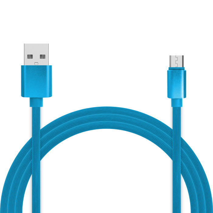 Кабель USB2.0-microUSB , Jet.A, 1m, синий, QC 3.0, 2A (JA-DC24)
