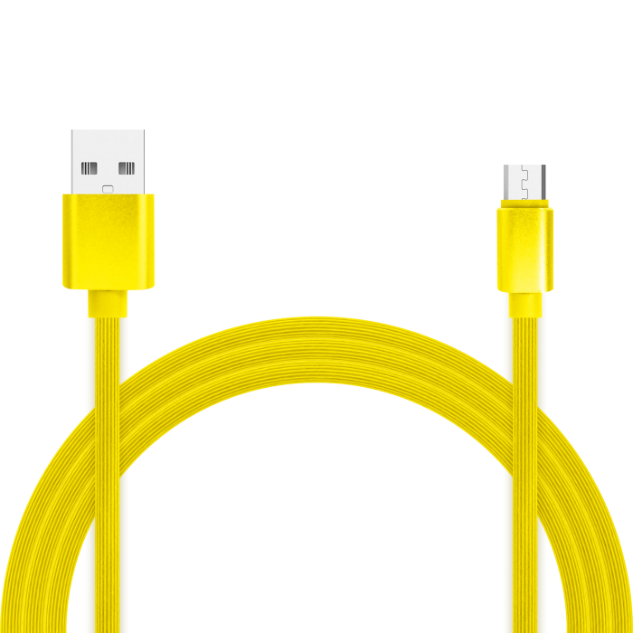 Кабель USB 2.0(Am)-Micro USB 2.0(Bm), 1 м, желтый Jet.A