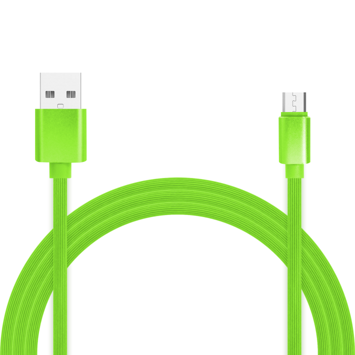 Кабель USB 2.0(Am)-Micro USB 2.0(Bm), 1 м, зеленый Jet.A