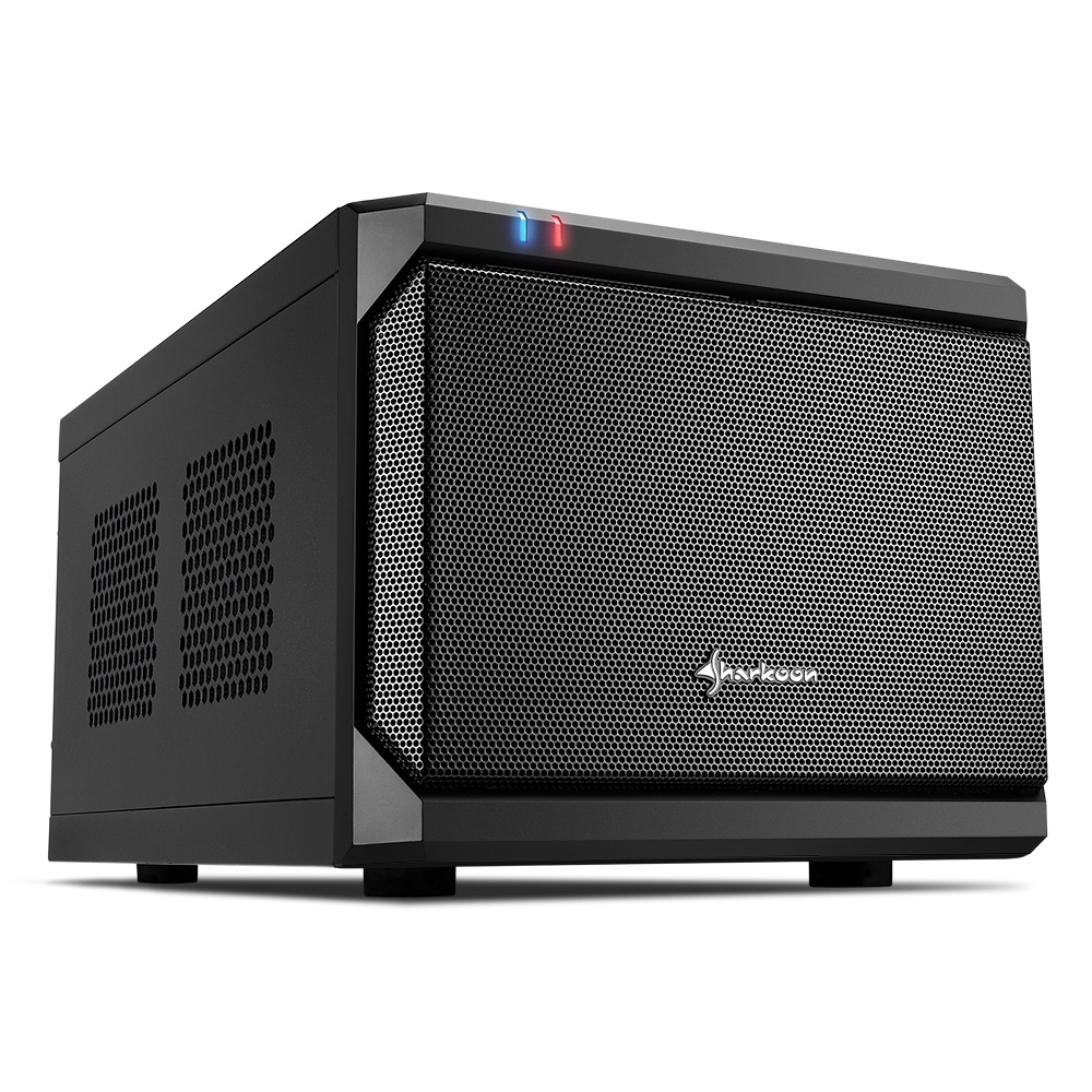 Корпус Sharkoon QB One, Mini-ITX, Micro-Tower, 2xUSB 3.0, черный, Без БП (QB ONE)