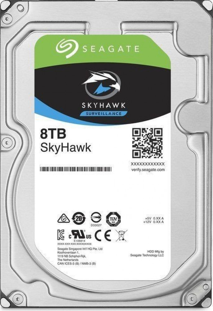 Жесткий диск (HDD) Seagate 8Tb SkyHawk, 3.5", 7200rpm