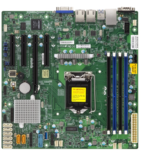 

Материнская плата Supermicro MBD-X11SSM-F, 1xSocket1151, iC236, 4xDDR4, 2PCI-Ex8, 8SATA3 RAID 0/1/5/10, 2GLAN, 6xUSB 2.0, 5xUSB 3.0, VGA, mATX, Bulk, MBD-X11SSM-F