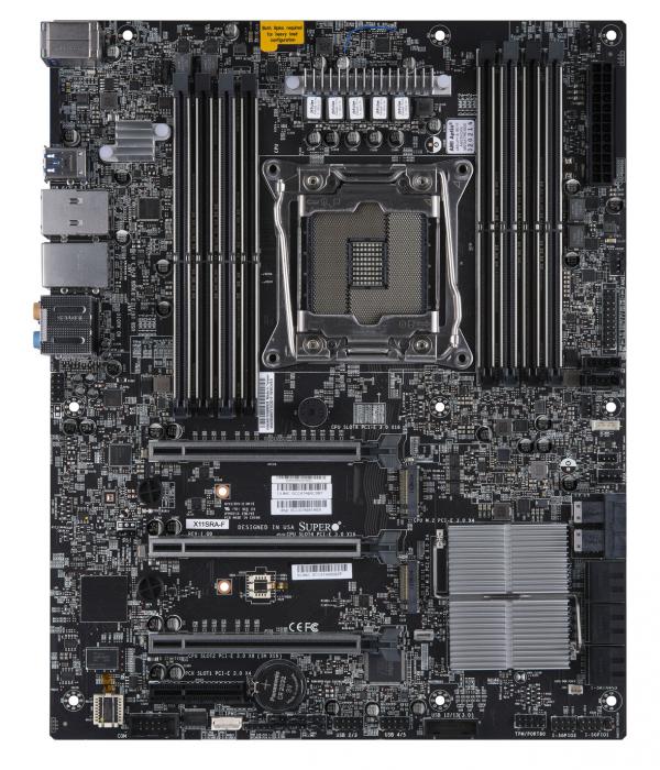 

Материнская плата Supermicro MBD-X11SRA, 1xSocket2066, iC422, 8xDDR4, 3PCI-Ex16, 2xM.2, 6SATA3 RAID 0/1/5/10, 7.1-ch, GLAN, 5GLAN, 6xUSB 2.0, 6xUSB 3.0, 2xUSB 3.1, ATX, Bulk (MBD-X11SRA-B), MBD-X11SRA