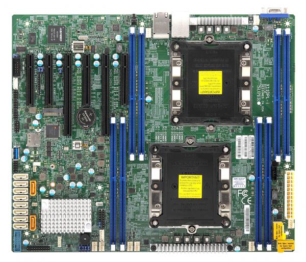 

Материнская плата Supermicro X11DPL-i, 2xSocket3647, iC621, 8xDDR4, 2PCI-Ex16, 3PCI-Ex8, 1xM.2-PCI-E, 10SATA3 RAID 0/1/5/10, 2GLAN, 4xUSB 2.0, 3xUSB 3.0, VGA, ATX, Bulk (MBD-X11DPL-I-B), X11DPL-i