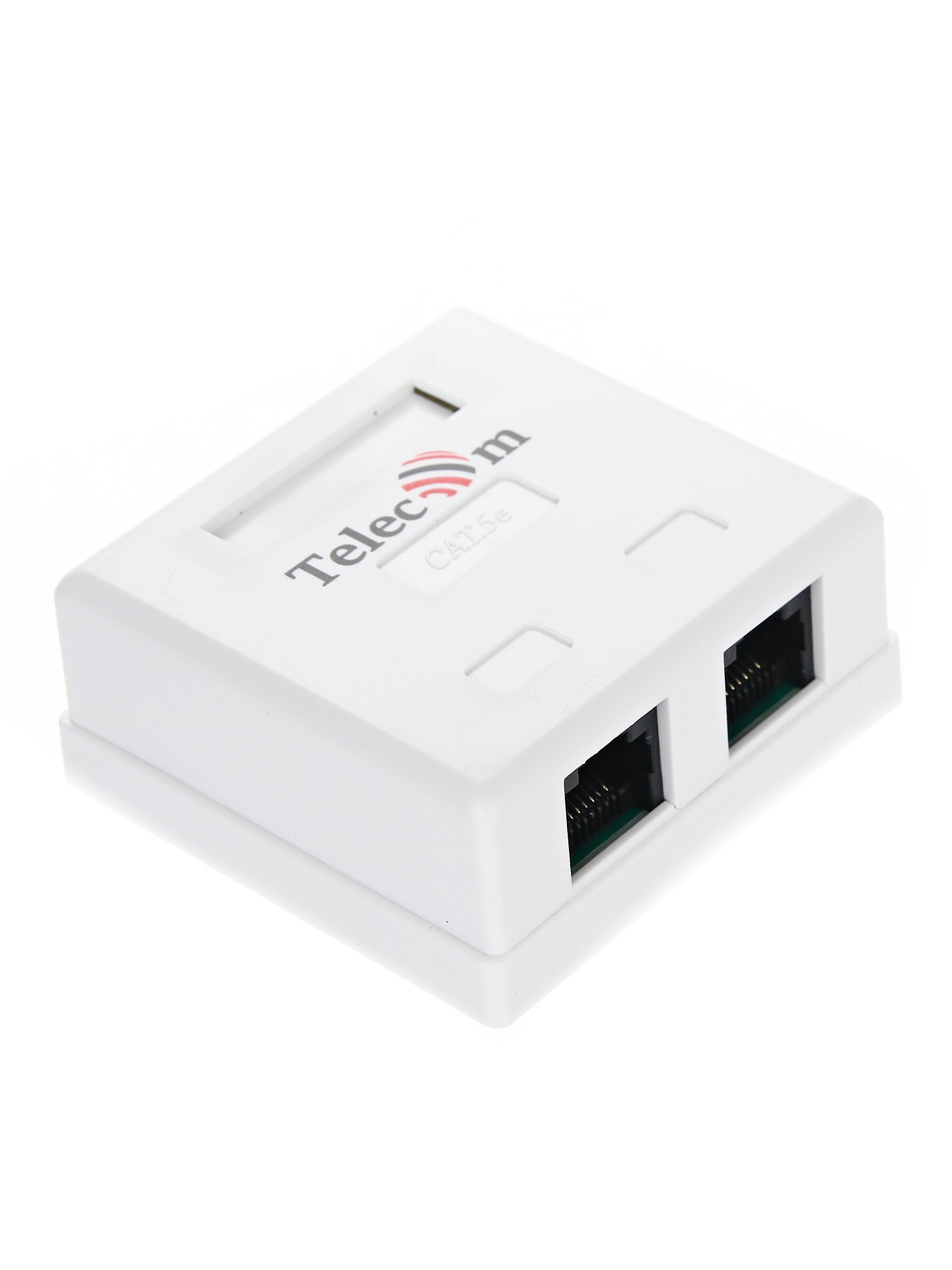 Розетка RJ-45+RJ-45 открытый монтаж категория 5e, Telecom (TC-SB-2-8P8C-C5E-WH)