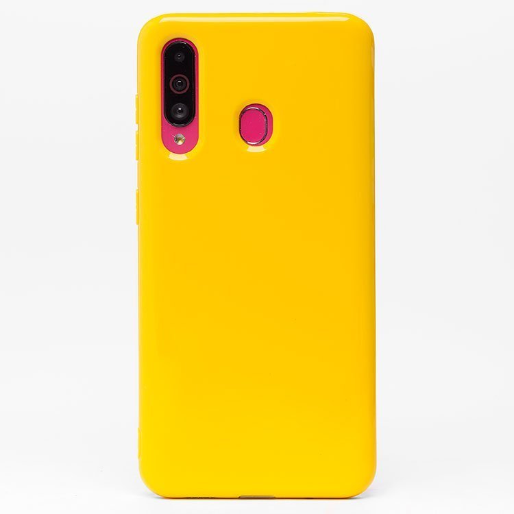 Чехол-накладка SC158 для смартфона Samsung SM-A606 Galaxy A60, силикон, желтый