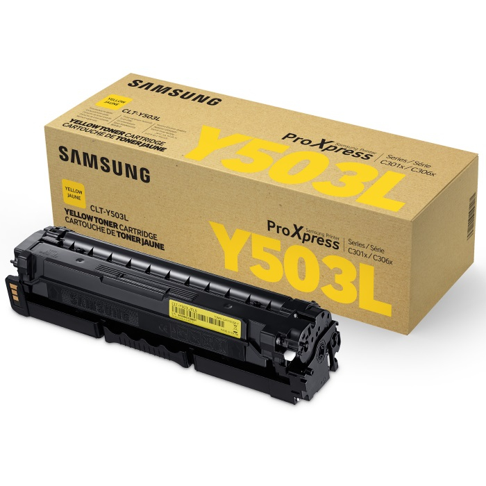 

Картридж лазерный Samsung CLT-Y503L/SU493A, желтый, 5000 страниц, оригинальный, для Samsung C3010/C3060, CLT-Y503L