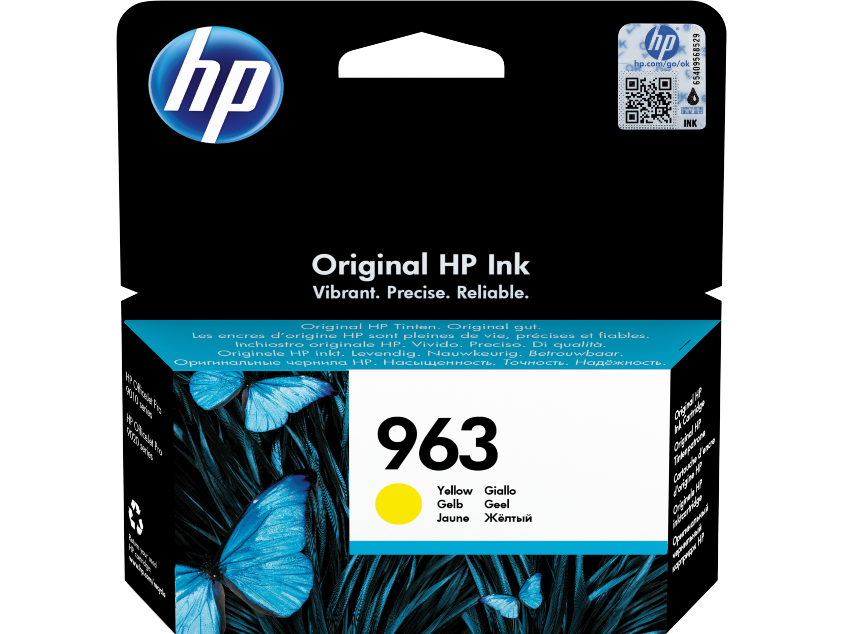 

Картридж струйный HP 963 (3JA25AE), желтый, оригинальный, ресурс 700 страниц для HP OfficeJet Pro 9010/9013/9020/9023, 963