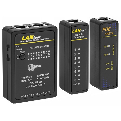 

Тестер кабельный SNR LP-01, RJ-45 (8P8C)/RJ-11 (4P4C)/BNC/UTP/FTP/STP (SNR-LP-01), LP-01
