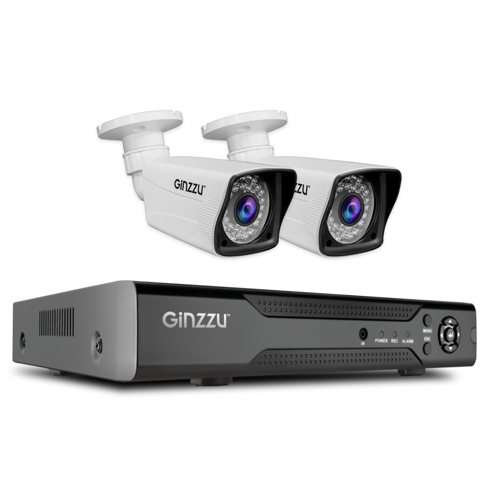 Комплект видеонаблюдения Ginzzu HK-426D, каналов 4, камер 2