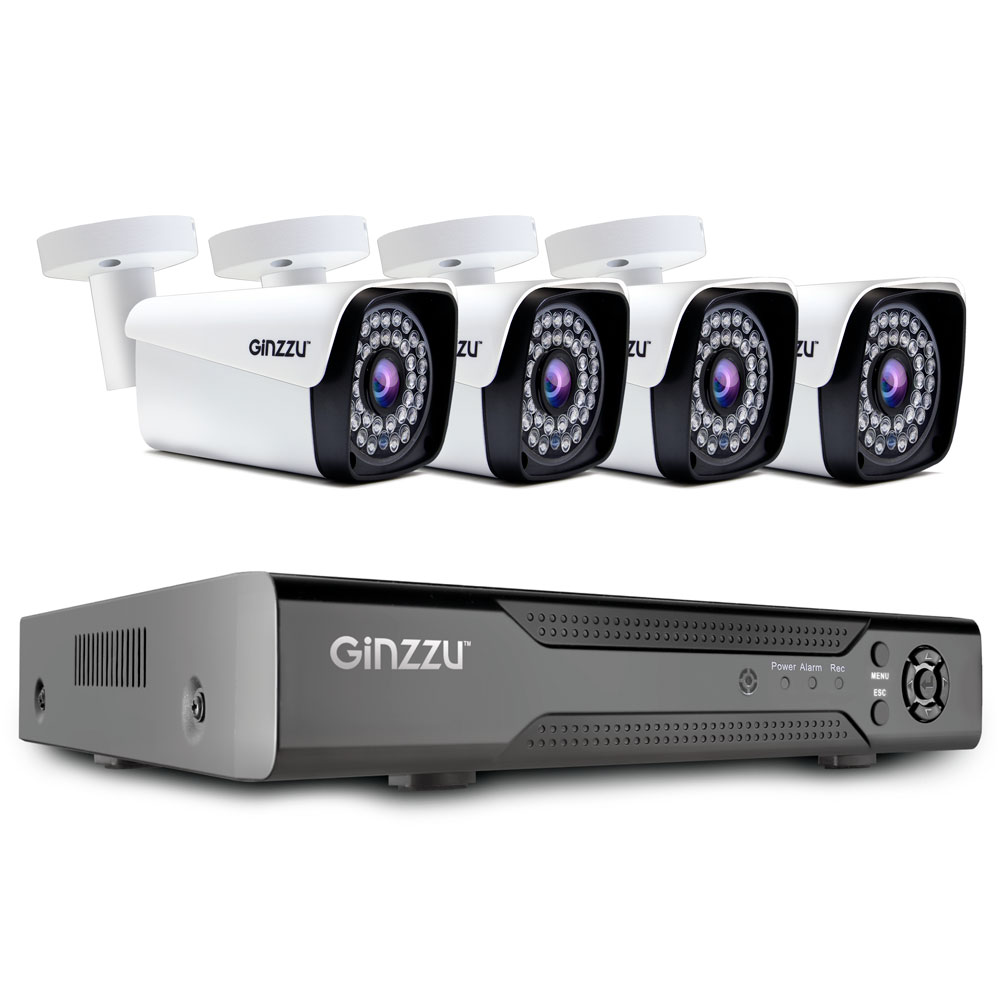Комплект видеонаблюдения Ginzzu HK-840N, каналов 8, камер 4