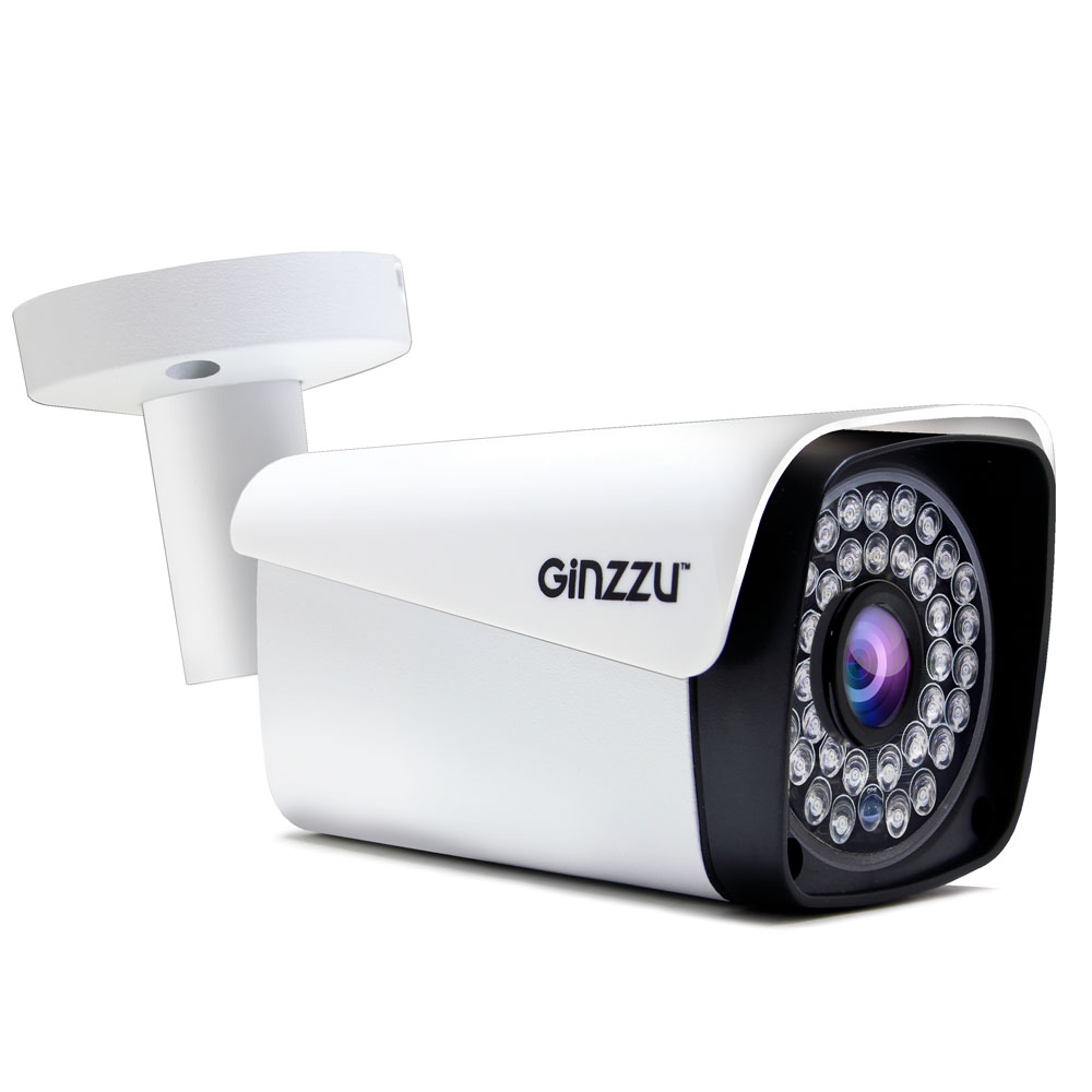 Камера AHD Ginzzu HAB-2301A 3.6 мм уличная, корпусная, 2Мпикс, SC2235, до 1920x1080, ИК подсветка 30 м, -30 - +55
