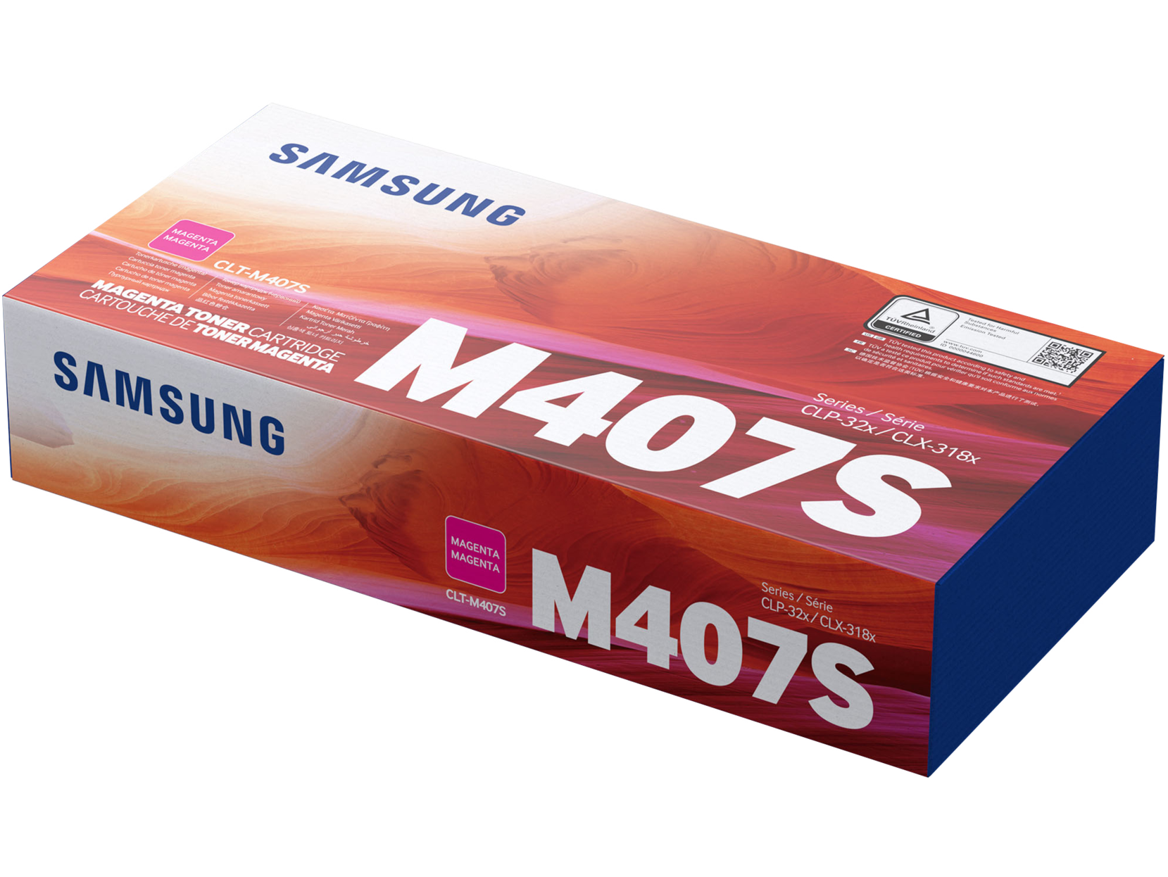 

Картридж лазерный Samsung CLT-M407S/SU266A, пурпурный, 1000 страниц, оригинальный, для Samsung CLP-320/325/CLX-3185, CLT-M407S