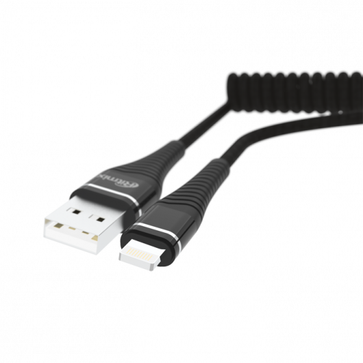 

Кабель USB-Lightning(8-pin), Ritmix, 1m, черный (RCC-424 Black Spring)