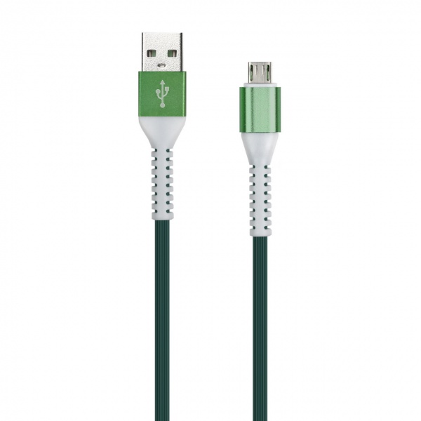 

Кабель USB-microUSB , Smartbuy, 1m, зеленый, оплетка TPE (iK-12FL green)