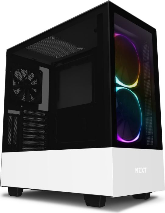 Корпус NZXT H510 Elite White/black, ATX, Midi-Tower, USB 3.0, белый, Без БП (CA-H510E-W1)