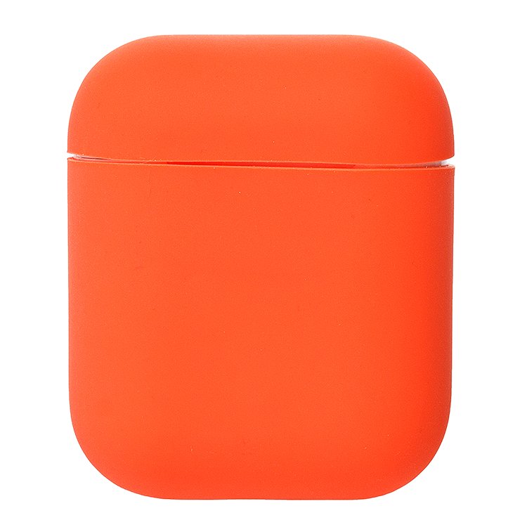 Чехол Soft touch для кейса Apple AirPods, оранжевый (97771)