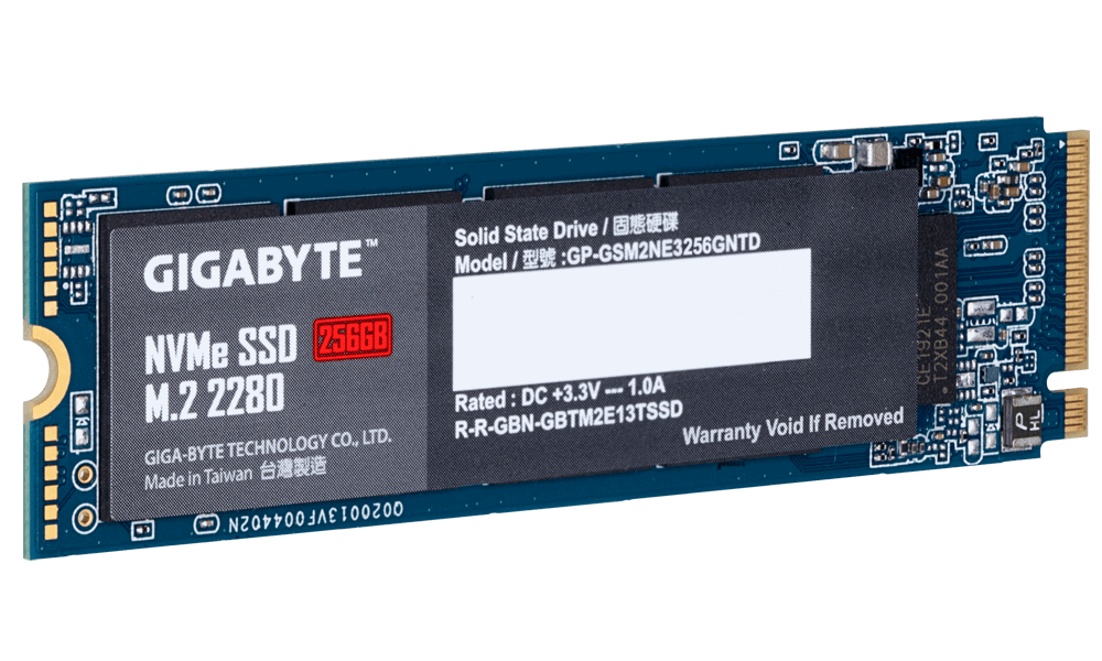 Твердотельный накопитель (SSD) GIGABYTE 256Gb Client SSD, 2280, M.2, NVMe (GP-GSM2NE3256GNTD) - фото 1