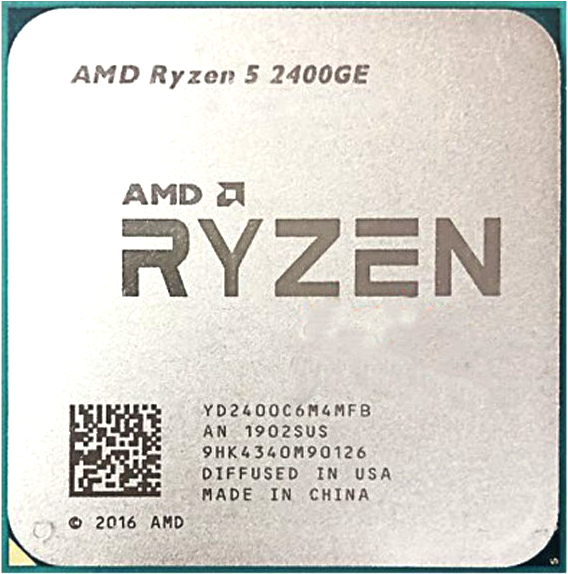 

Процессор AMD Ryzen 5-2400GE Raven Ridge, 4C/8T, 3200MHz 4Mb TDP-35W SocketAM4 tray (YD2400C6M4MFB ), 2400GE