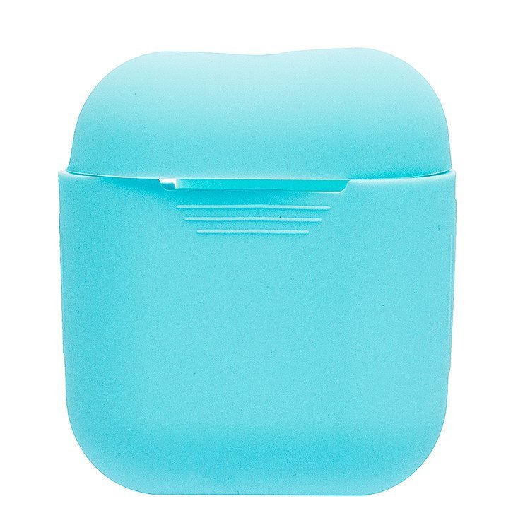 Чехол силиконовый для кейса Apple AirPods, тонкий, мятный (91804)