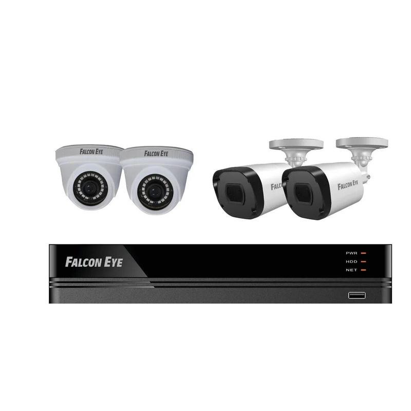 Комплект видеонаблюдения Falcon Eye FE-104MHD KIT ОФИС SMART, каналов 4, камер 4