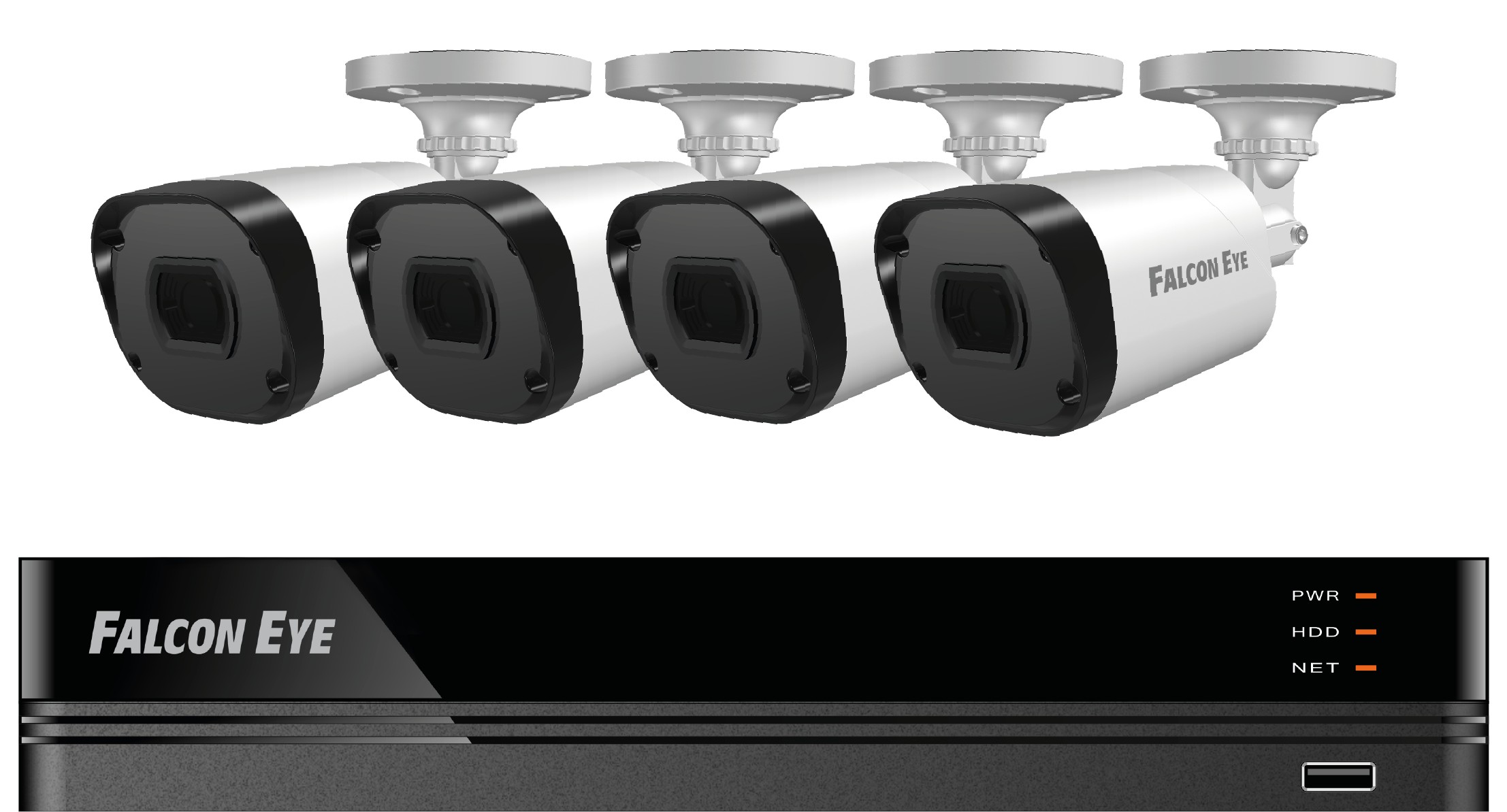Комплект видеонаблюдения Falcon Eye FE-104MHD KIT ДАЧА SMART, каналов 4, камер 4