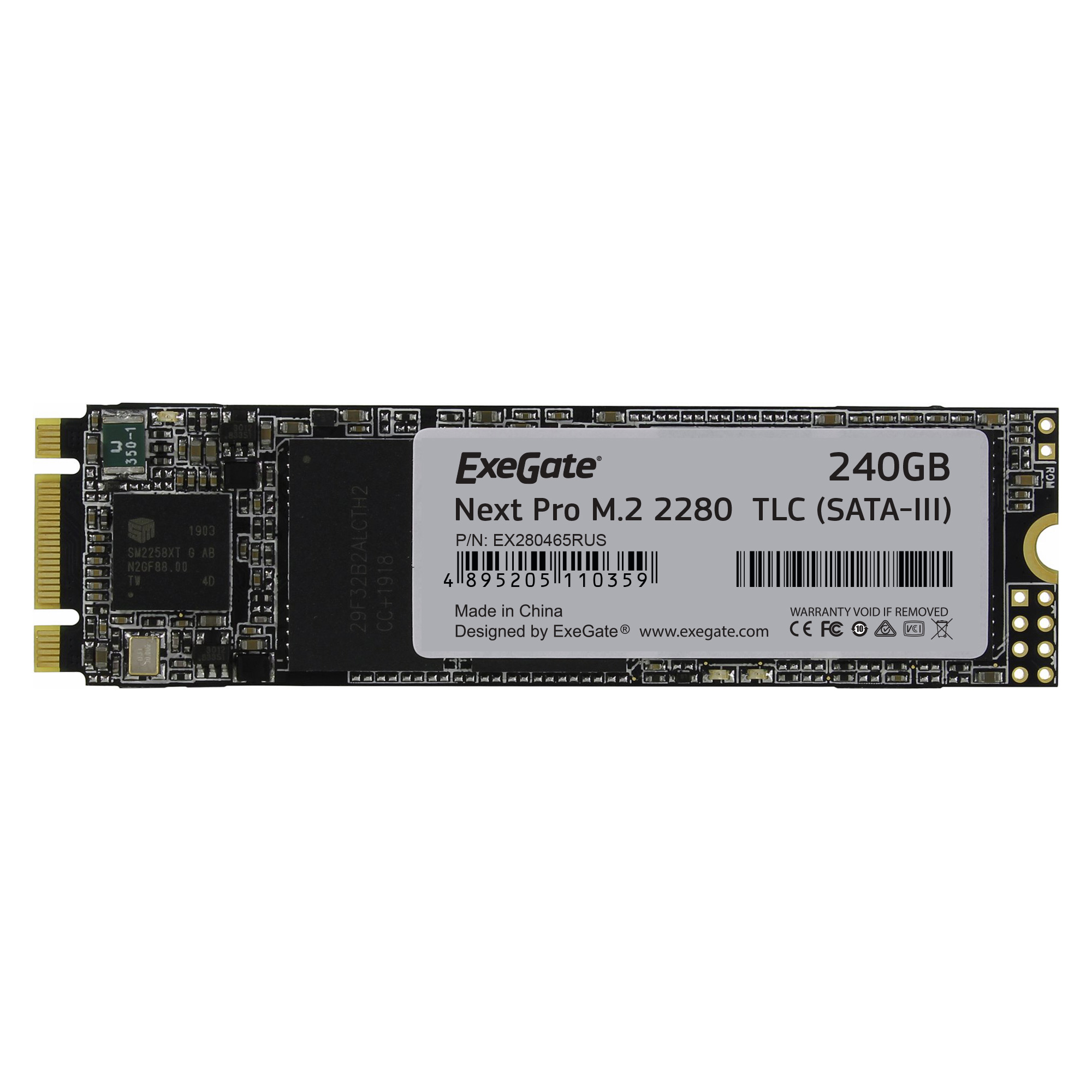

Твердотельный накопитель (SSD) Exegate 240Gb Next Pro, 2280, M.2 (EX280465RUS)