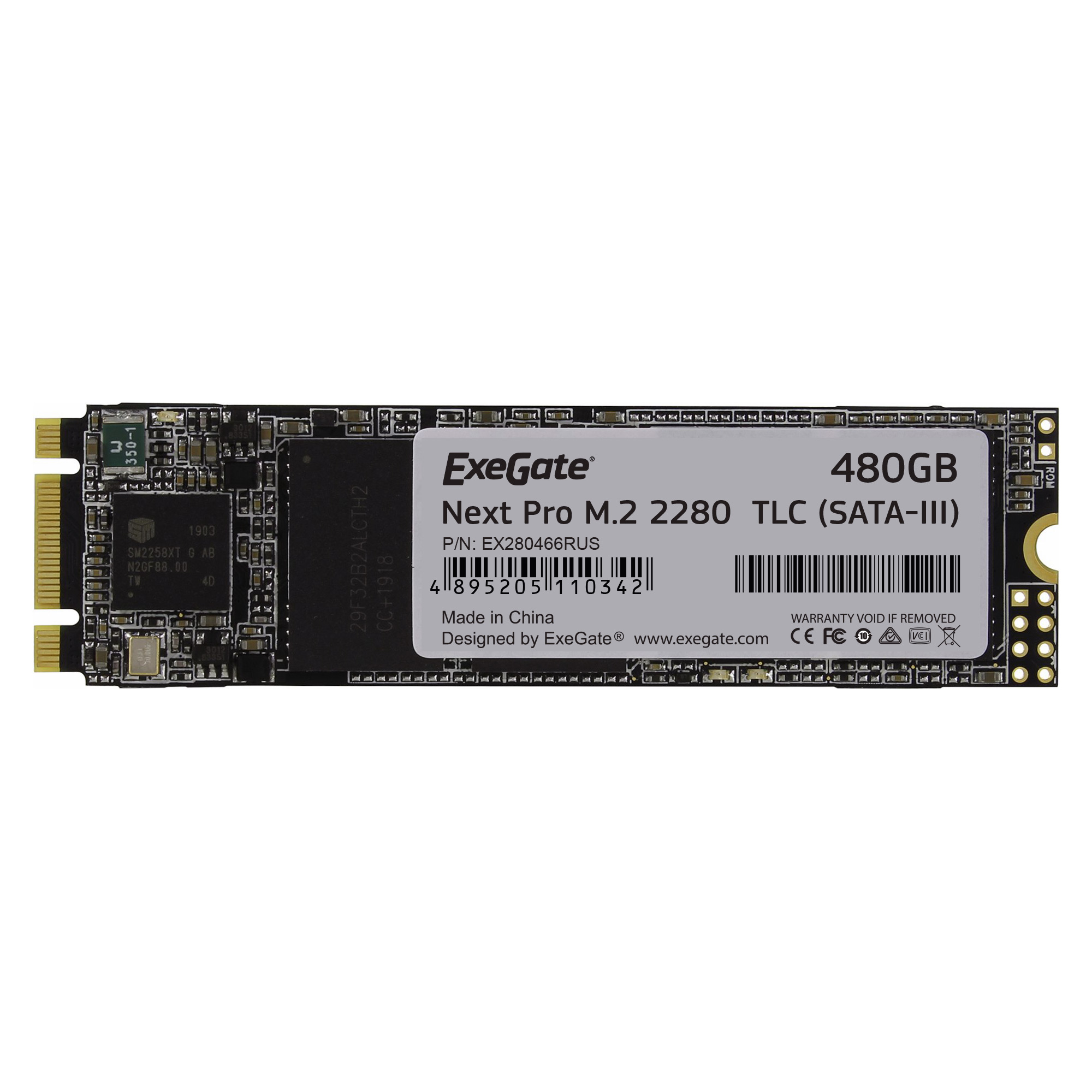 

Твердотельный накопитель (SSD) Exegate 480Gb Next Pro, 2280, M.2 (EX280466RUS)